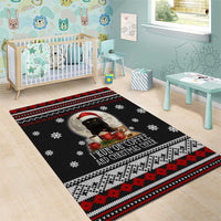 Black Cat Run On Coffee Area Rug Xmas Holiday Patterns - Wonder Print Shop