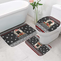 Black Cat Run On Coffee Bathroom Set Xmas Holiday Patterns - Wonder Print Shop