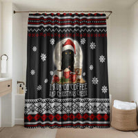 Black Cat Run On Coffee Bathroom Set Xmas Holiday Patterns - Wonder Print Shop