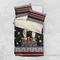 Black Cat Run On Coffee Bedding Set Xmas Holiday Patterns - Wonder Print Shop