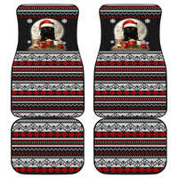 Black Cat Run On Coffee Car Mats Xmas Holiday Patterns - Wonder Print Shop