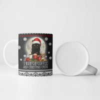 Black Cat Run On Coffee Ceramic Mug Xmas Holiday Patterns - Wonder Print Shop