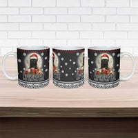 Black Cat Run On Coffee Ceramic Mug Xmas Holiday Patterns - Wonder Print Shop
