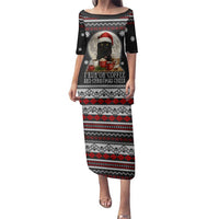 Black Cat Run On Coffee Family Matching Puletasi and Hawaiian Shirt Xmas Holiday Patterns - Wonder Print Shop
