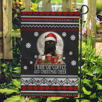 Black Cat Run On Coffee Garden Flag Xmas Holiday Patterns - Wonder Print Shop
