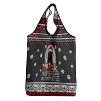 Black Cat Run On Coffee Grocery Bag Xmas Holiday Patterns - Wonder Print Shop
