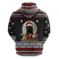 Black Cat Run On Coffee Hoodie Xmas Holiday Patterns - Wonder Print Shop