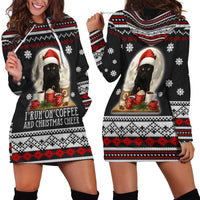 Black Cat Run On Coffee Hoodie Dress Xmas Holiday Patterns - Wonder Print Shop