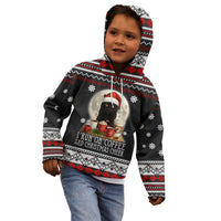 Black Cat Run On Coffee Kid Hoodie Xmas Holiday Patterns - Wonder Print Shop