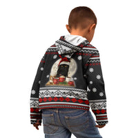 Black Cat Run On Coffee Kid Hoodie Xmas Holiday Patterns - Wonder Print Shop