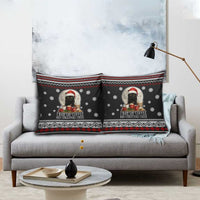 Black Cat Run On Coffee Pillow Cover Xmas Holiday Patterns - Wonder Print Shop