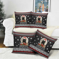 Black Cat Run On Coffee Pillow Cover Xmas Holiday Patterns - Wonder Print Shop