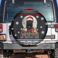 Black Cat Run On Coffee Spare Tire Cover Xmas Holiday Patterns - Wonder Print Shop