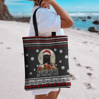 Black Cat Run On Coffee Tote Bag Xmas Holiday Patterns - Wonder Print Shop