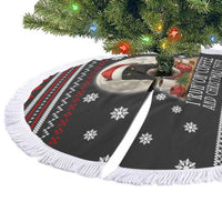 Black Cat Run On Coffee Tree Skirt Xmas Holiday Patterns - Wonder Print Shop