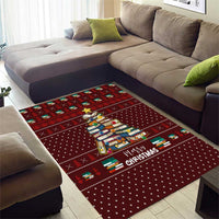Book Pine Merry Christmas Area Rug Xmas Holiday Patterns - Wonder Print Shop