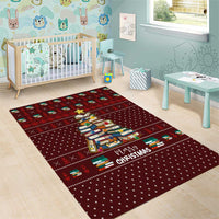 Book Pine Merry Christmas Area Rug Xmas Holiday Patterns - Wonder Print Shop