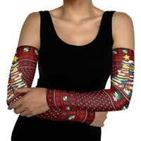 Book Pine Merry Christmas Arm Sleeves Xmas Holiday Patterns - Wonder Print Shop