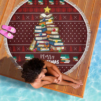 Book Pine Merry Christmas Beach Blanket Xmas Holiday Patterns - Wonder Print Shop