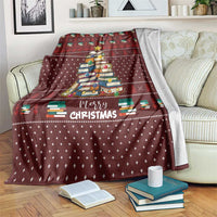 Book Pine Merry Christmas Blanket Xmas Holiday Patterns - Wonder Print Shop