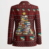 Book Pine Merry Christmas Blazer Xmas Holiday Patterns - Wonder Print Shop