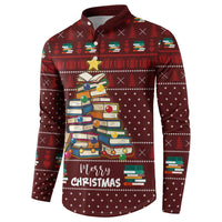 Book Pine Merry Christmas Button Sweatshirt Xmas Holiday Patterns - Wonder Print Shop