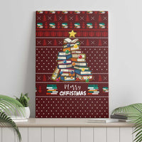 Book Pine Merry Christmas Canvas Wall Art Xmas Holiday Patterns - Wonder Print Shop