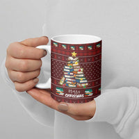 Book Pine Merry Christmas Ceramic Mug Xmas Holiday Patterns - Wonder Print Shop