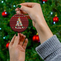 Book Pine Merry Christmas Ceramic Ornament Xmas Holiday Patterns - Wonder Print Shop