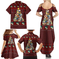 Book Pine Merry Christmas Family Matching Summer Maxi Dress and Hawaiian Shirt Xmas Holiday Patterns - Wonder Print Shop