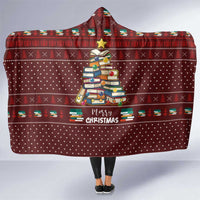 Book Pine Merry Christmas Hooded Blanket Xmas Holiday Patterns - Wonder Print Shop