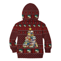 Book Pine Merry Christmas Kid Hoodie Xmas Holiday Patterns - Wonder Print Shop