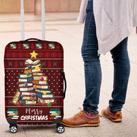 Book Pine Merry Christmas Luggage Cover Xmas Holiday Patterns - Wonder Print Shop