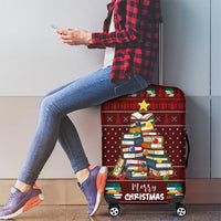 Book Pine Merry Christmas Luggage Cover Xmas Holiday Patterns - Wonder Print Shop