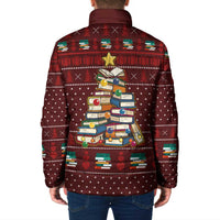 Book Pine Merry Christmas Padded Jacket Xmas Holiday Patterns - Wonder Print Shop