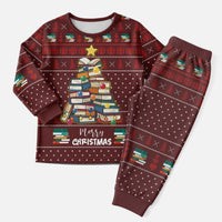 Book Pine Merry Christmas Pajama Set Xmas Holiday Patterns - Wonder Print Shop