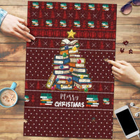 Book Pine Merry Christmas Puzzle Xmas Holiday Patterns - Wonder Print Shop