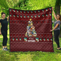 Book Pine Merry Christmas Quilt Xmas Holiday Patterns - Wonder Print Shop