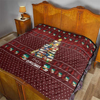 Book Pine Merry Christmas Quilt Xmas Holiday Patterns - Wonder Print Shop