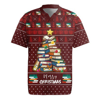 Book Pine Merry Christmas Rugby Jersey Xmas Holiday Patterns - Wonder Print Shop