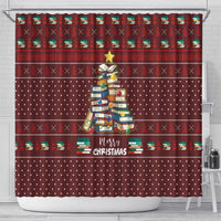 Book Pine Merry Christmas Shower Curtain Xmas Holiday Patterns - Wonder Print Shop