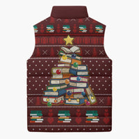 Book Pine Merry Christmas Sleeveless Puffer Jacket Xmas Holiday Patterns - Wonder Print Shop