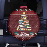 Book Pine Merry Christmas Spare Tire Cover Xmas Holiday Patterns - Wonder Print Shop