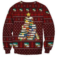 Book Pine Merry Christmas Sweatshirt Xmas Holiday Patterns - Wonder Print Shop