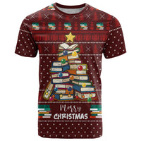 Book Pine Merry Christmas T Shirt Xmas Holiday Patterns - Wonder Print Shop