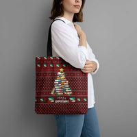 Book Pine Merry Christmas Tote Bag Xmas Holiday Patterns - Wonder Print Shop