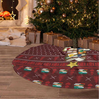 Book Pine Merry Christmas Tree Skirt Xmas Holiday Patterns - Wonder Print Shop