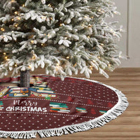 Book Pine Merry Christmas Tree Skirt Xmas Holiday Patterns - Wonder Print Shop