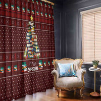Book Pine Merry Christmas Window Curtain Xmas Holiday Patterns - Wonder Print Shop