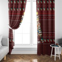 Book Pine Merry Christmas Window Curtain Xmas Holiday Patterns - Wonder Print Shop